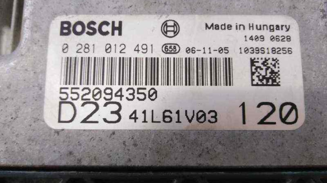 ECU Calculator motor Fiat Ducato, 0281012491, 552094350