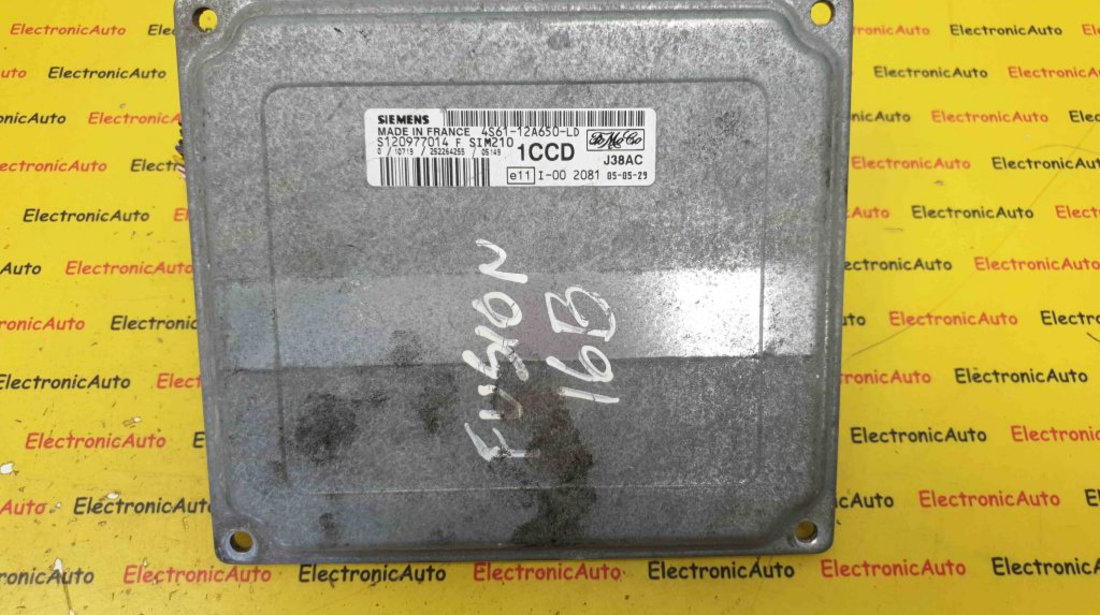 ECU Calculator Motor Ford, 4S6112A650LD, S120977014F, SIM210, 1CCD