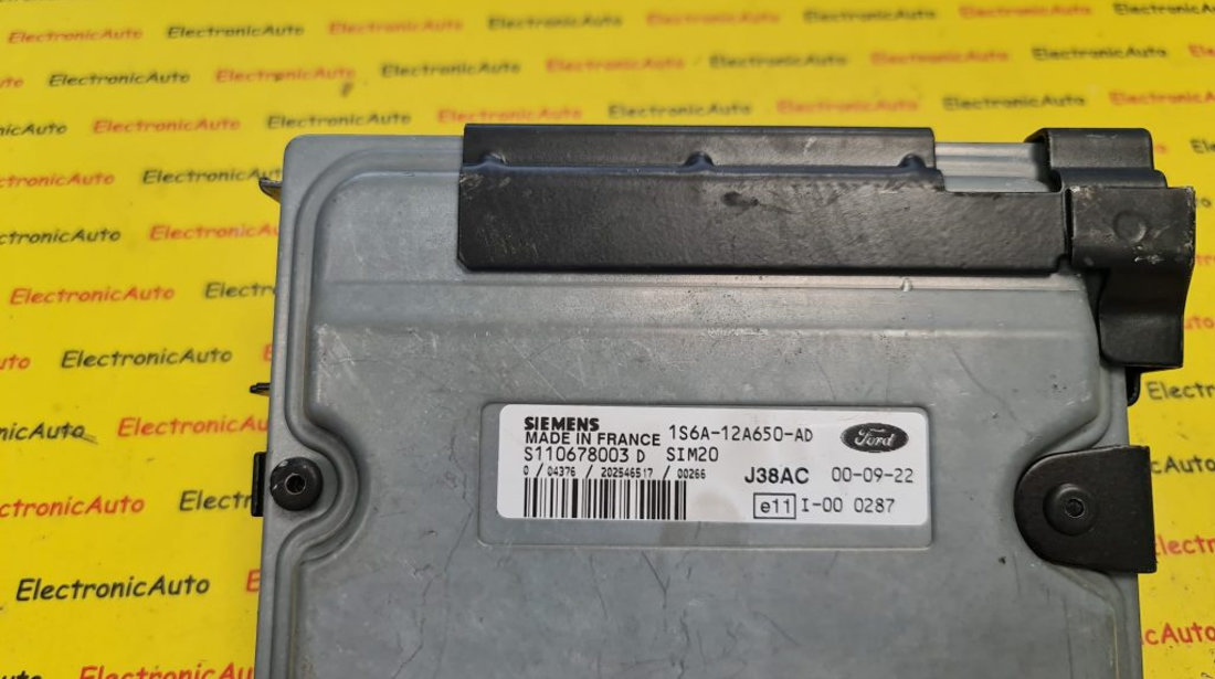 ECU Calculator motor Ford Fiesta, 1S6A12A650AD, S110678003D