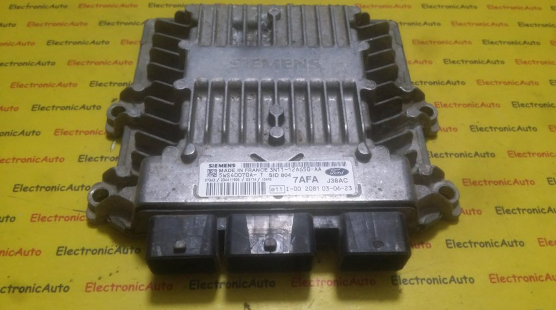 ECU Calculator motor FORD FIESTA FUSION 1.4 TDCI, 3N1112A650AA, 5WS40070AT,