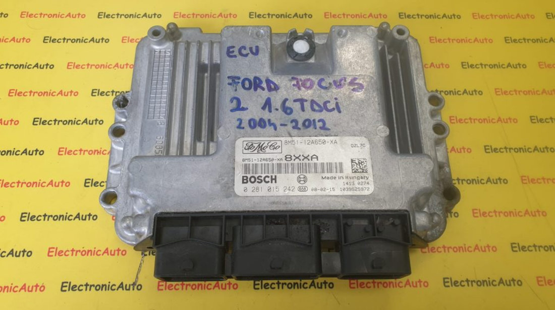 ECU Calculator motor Ford Focus 1.6 tdci 0281015242, 8M5112A650XA