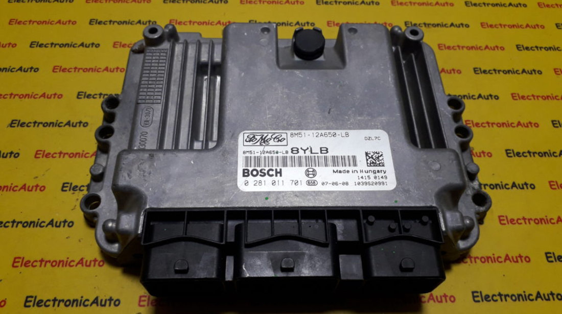 ECU Calculator motor Ford Focus 1.6 tdci, 8M5112A650LB, 0281011701,