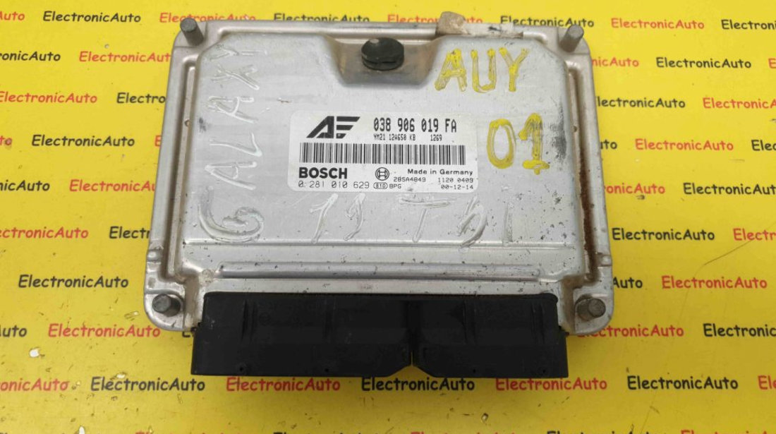 ECU Calculator Motor Ford Galaxy 1.9 tdi, 0281010629, 038906019FA, YM2112A650KB