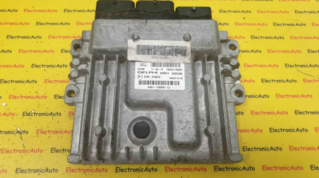 ECU Calculator Motor Ford Kuga 2.0TDCi, AV4112A650-CJ, E2U9E, DCM3.5 28307684