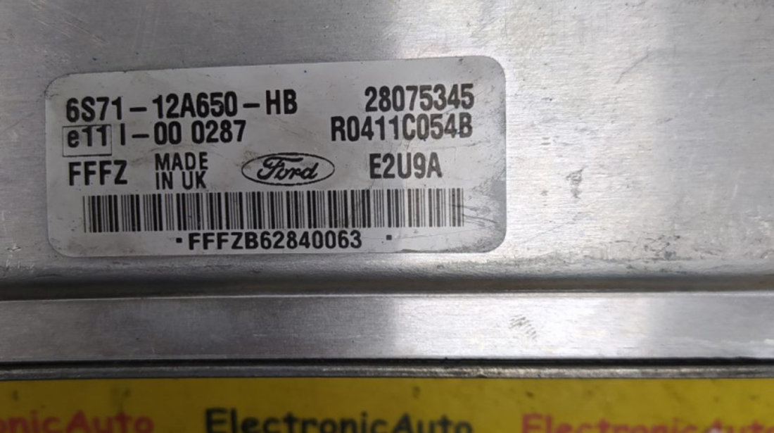 ECU Calculator Motor Ford Mondeo 2.0TDCI, 6S7112A650HB, DELPHI