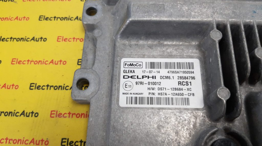 ECU Calculator motor Ford Mondeo, 28584796, DCM61, DS7112B684XC, HS7A12A650CFB