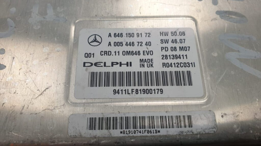 ECU Calculator motor Mercedes C220 2.2CDI A6461509172, A0054467240