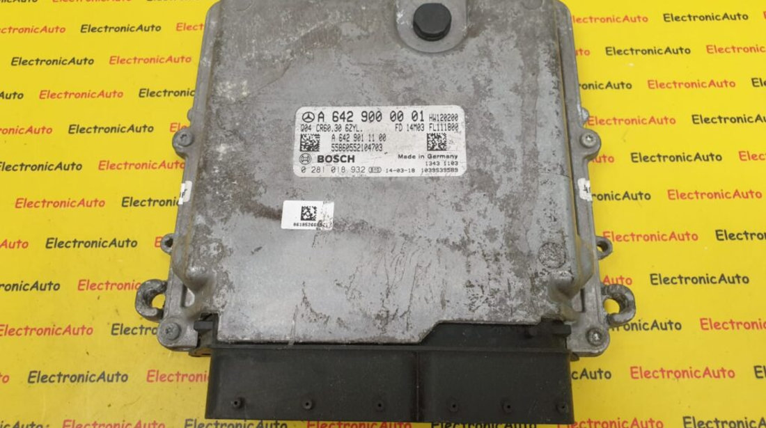 ECU Calculator Motor Mercedes Sprinter 3.0, A6429000001, 0281018932,