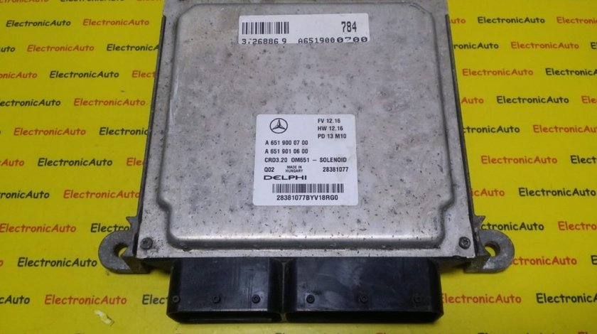 ECU Calculator Motor Mercedes Sprinter Euro 5, A6519000700, A6519010600, 28381077