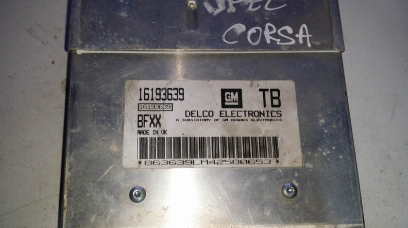 ECU Calculator motor Opel Corsa B 1.2 16193639 TB BFXX