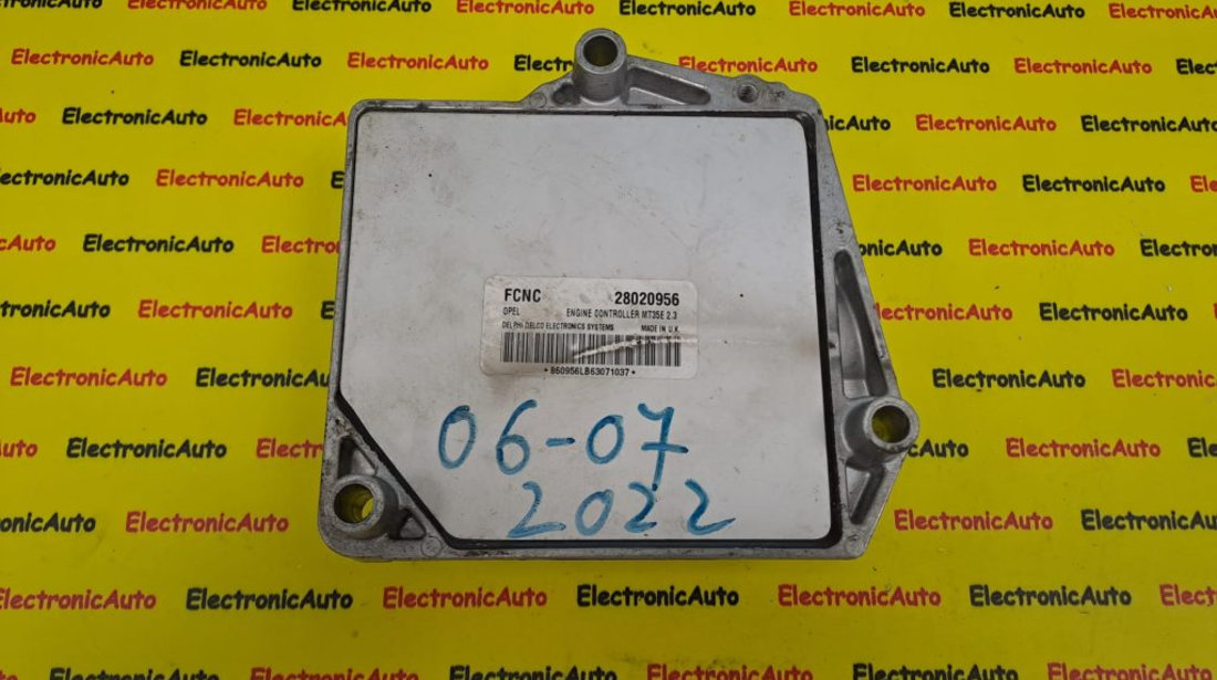 ECU Calculator motor Opel Vectra C, 1.6 28020956, MT35E23