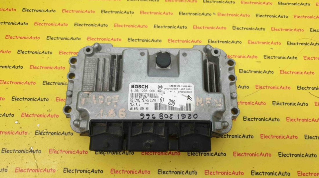 ECU Calculator Motor Peugeot 1007 1.6, 0261208966, 9664538280, ME7.4.5,