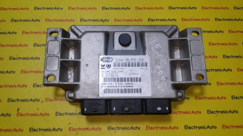 ECU Calculator motor Peugeot 206 1.4 9654722680, 9647498180, IAW 6LP2.03