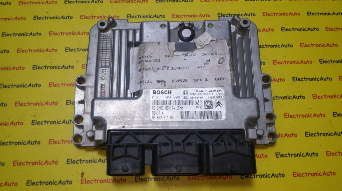 ECU Calculator motor Peugeot 207 1.4 0261S04009, 9665291180