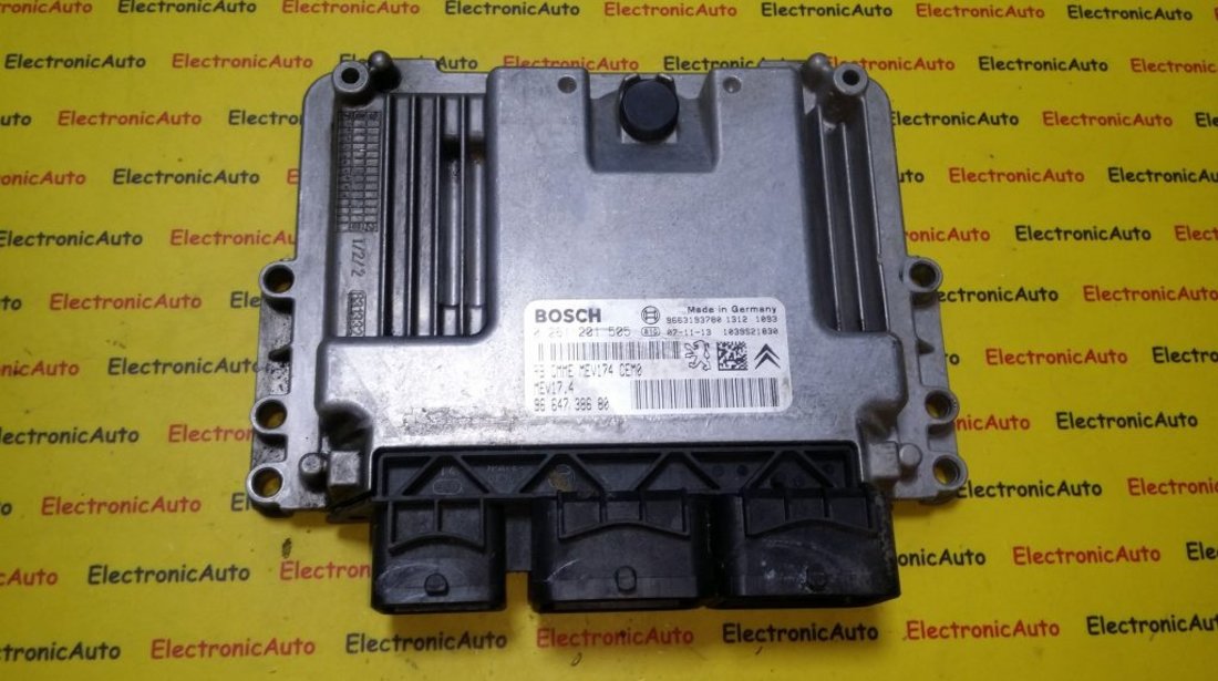 ECU Calculator motor Peugeot 207 1.6 0261201505, 9664738680