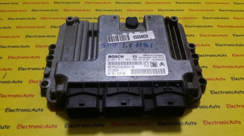 ECU Calculator motor Peugeot 307 1.6HDI 0281011803, 9656161980