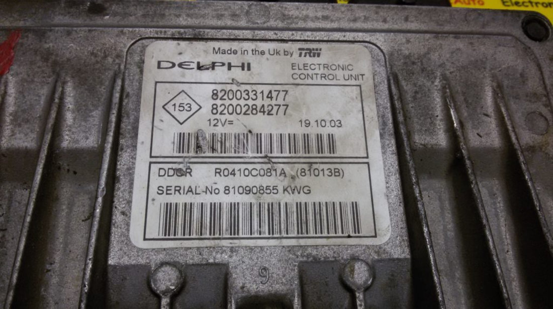 ECU Calculator motor Renault Clio 1.5 dci 8200284277, 8200331477