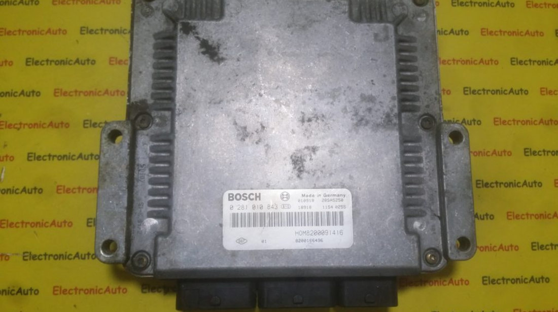 ECU Calculator motor Renault Scenic 1.9DCI 0281010843, HOM8200091416