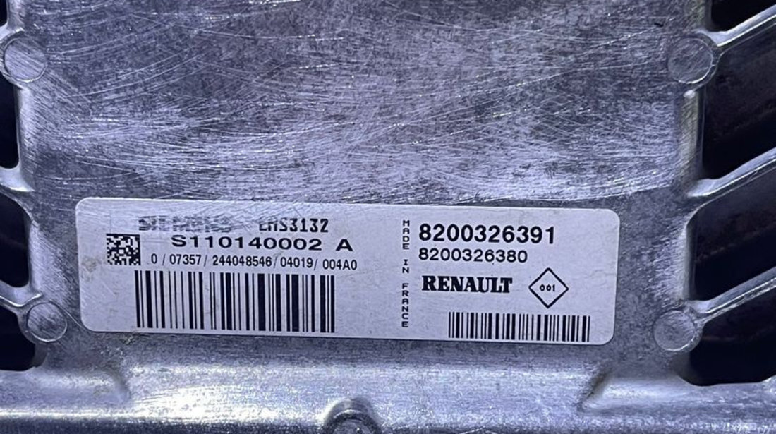 ECU Calculator Motor Renault Symbol Thalia 1.4 2001 - 2012 Cod 8200326391 8200326380 S110140002A S110140002