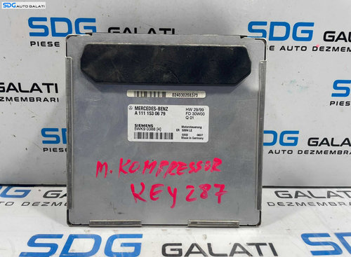 ECU Calculator Motor Siemens Mercedes Clasa C Class W203 2.0 Kompressor Benzina 2001 - 2007 Cod A111...