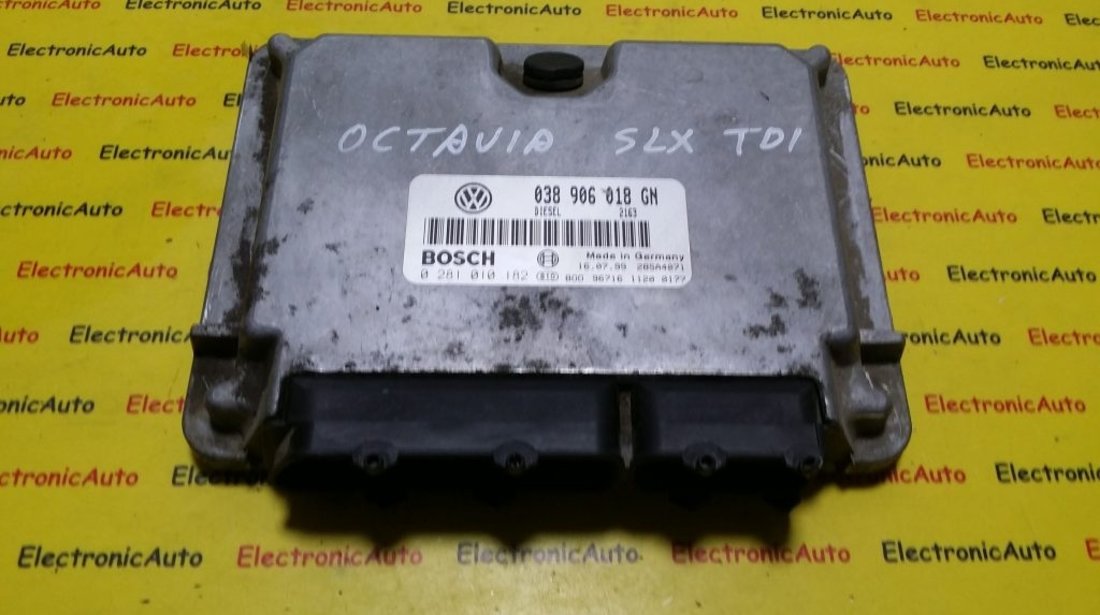 ECU Calculator motor Skoda Octavia 0281010182, 038906018GN,