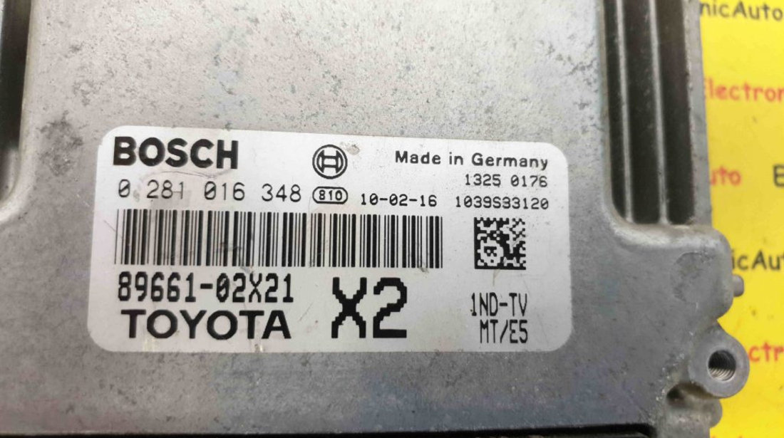 ECU Calculator Motor Toyota Auris, 0281016348