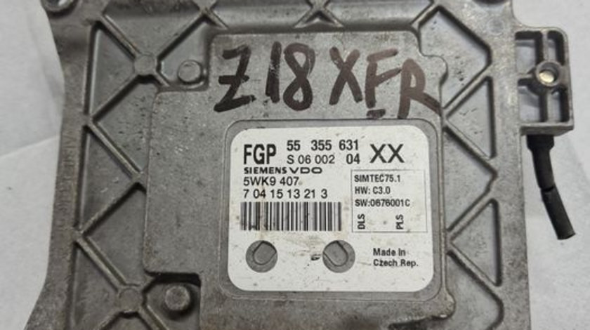 ECU Calculator motor Vectra C 1.8 103kwZ18XER 55355631 XX VLD906