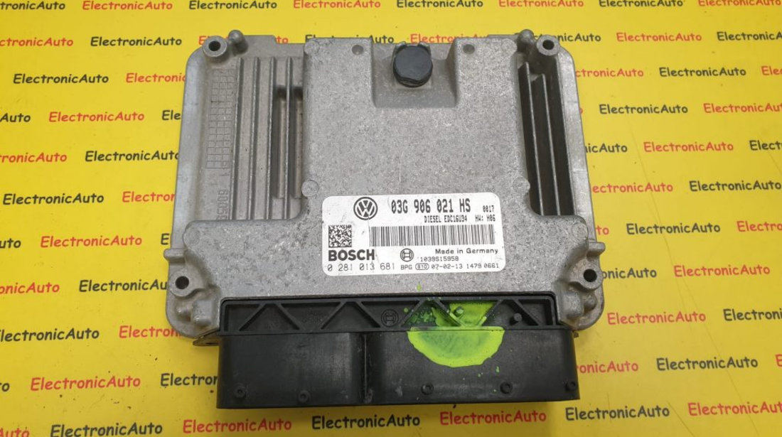 ECU Calculator motor VW Caddy 1.9 tdi 03G906021HS, 0281013681