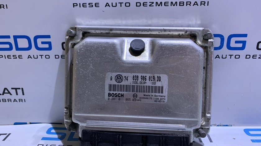 ECU / Calculator Motor VW Golf 4 1.9TDI ATD 74KW 101CP 1998 - 2005 Cod Piesa : 038906019DD / 0281011065