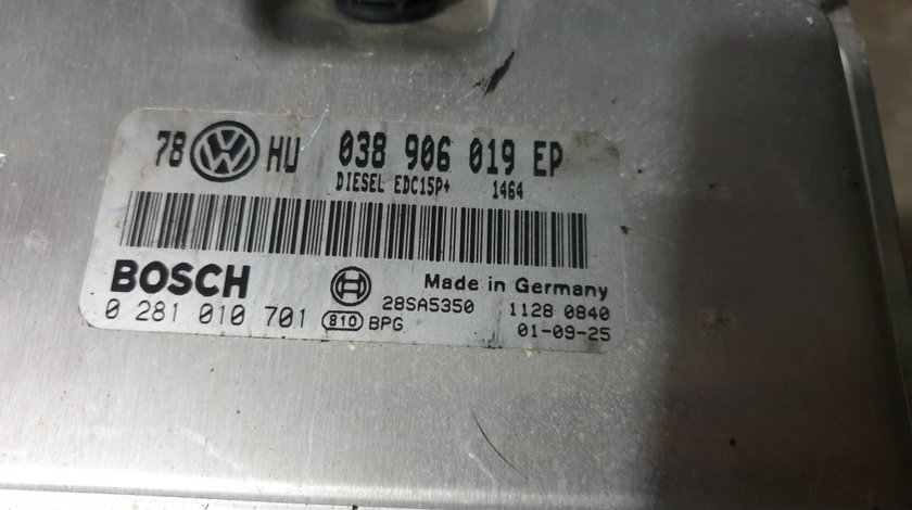 ECU Calculator motor VW Passat 1.9 tdi 0281010701 038906019EP