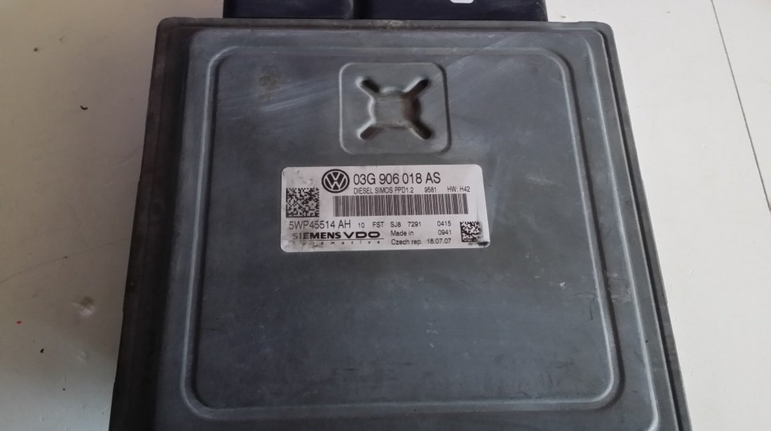 ECU Calculator motor VW Passat 2.0TDI 03G906018AS SIMOS PPD1.2 BMR #2702087
