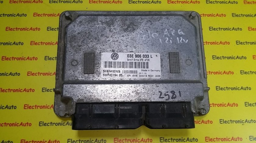 ECU Calculator motor VW Polo 1.2 03E906033L, 5WP40194 05