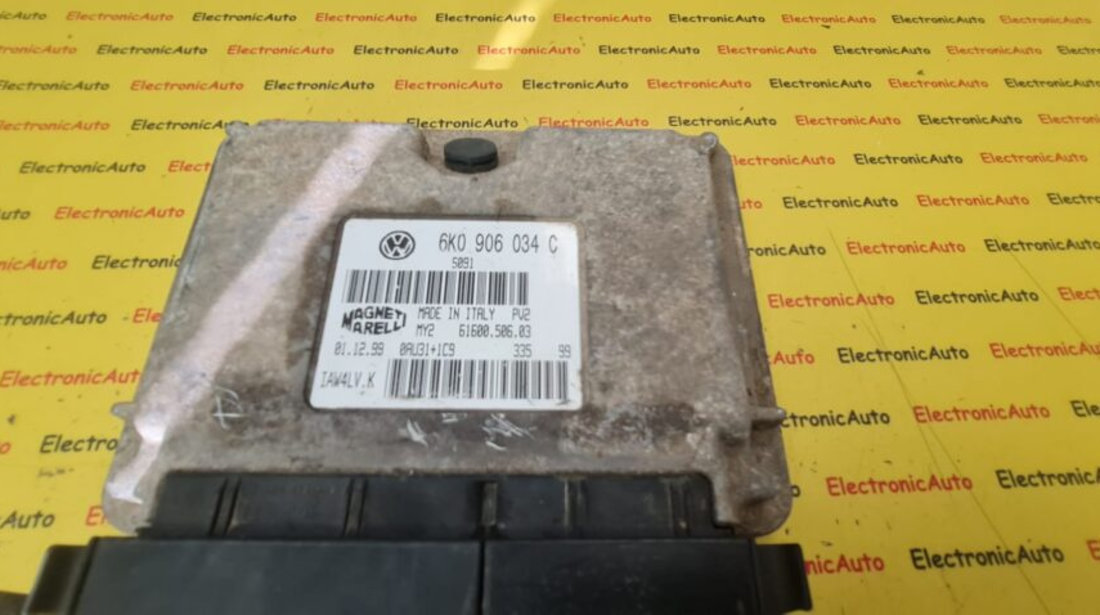 ECU Calculator motor VW Polo 1.4 6K0906034C, IAW4LVK, 6160050603,