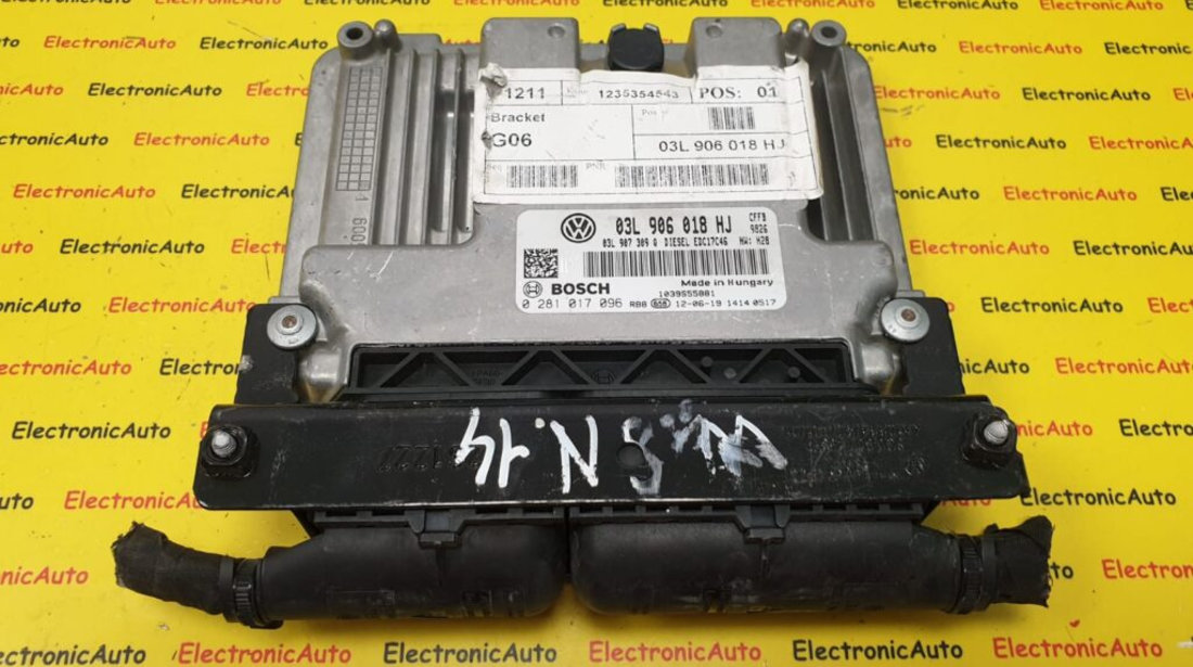 ECU Calculator Motor VW Sharan 2.0TDi, 0281017096, 03L906018HJ, EDC17C46