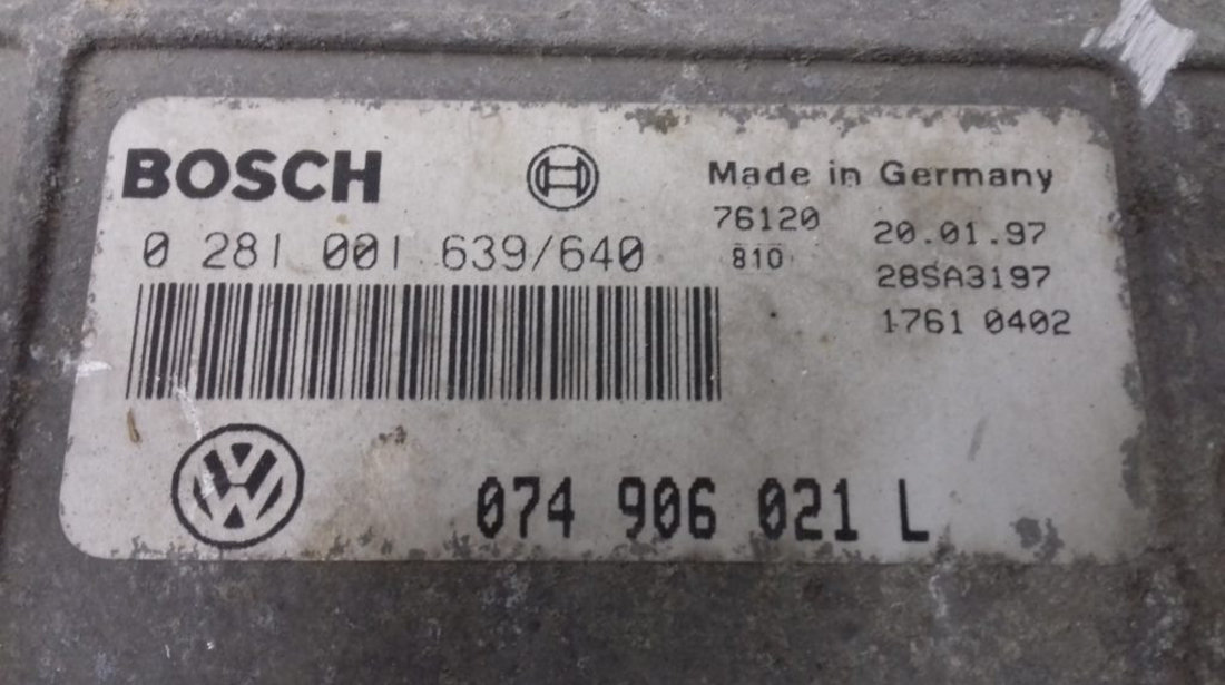 ECU Calculator Motor Vw T4 2.5 tdi, 0281001639 640, 074906021L,