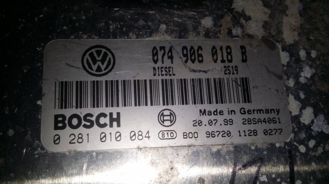 ECU Calculator motor VW T4 2.5 tdi, 0281010084, 074906018B,