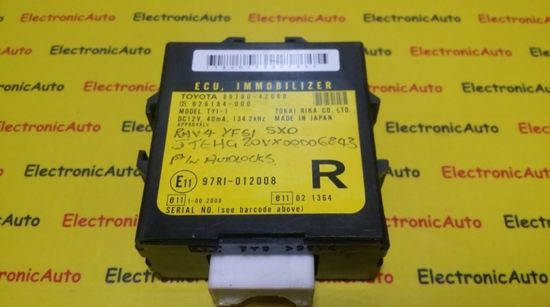 ECU Imobilizator Toyota, 8978042060, 626184000