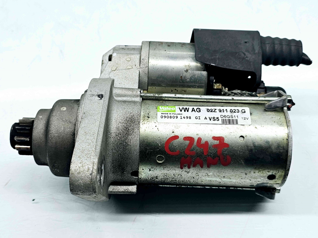 Electromotor 10 dinti Volkswagen Golf 6 (5K1) [Fabr 2009-2013] 02Z911023G 1.4 Benz CAXA90KW / 122CP