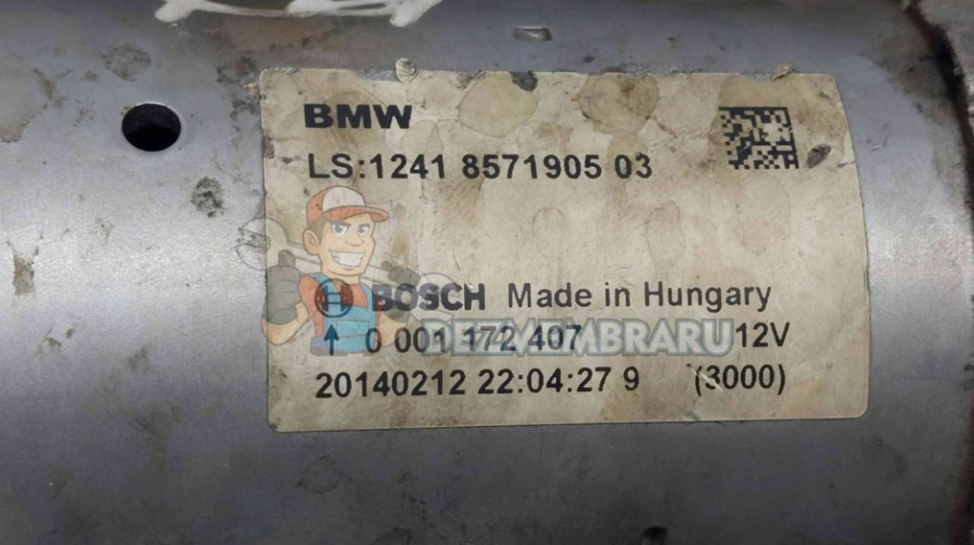 Electromotor 12 dinti Bmw 3 (F30) [Fabr 2012-2017] 8571905 | 0001172407 2.0 D N47