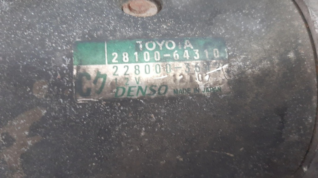 Electromotor 2.2 d 3c-te toyota picnic xm1 1997-2001 28100-64310