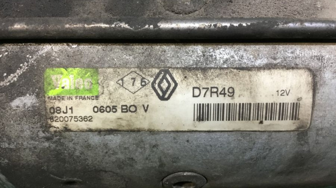 Electromotor 820075362 1.9 DCI, D7r49 Renault LAGUNA II BG0/1 2001