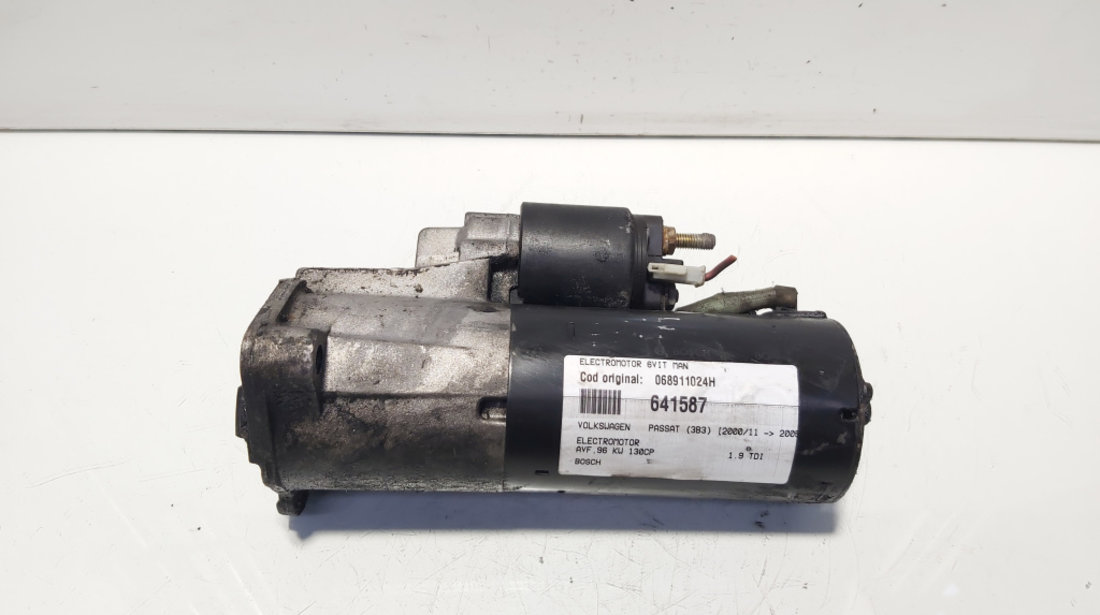 Electromotor Bosch, cod 068911024H, Audi A4 (8E2, B6), 1.9 TDI, AWX, 6 vit man (idi:641587)