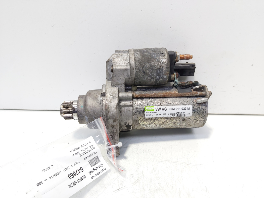 Electromotor, cod 02M911023M, Audi A3 Sportback (8PA), 2.0 TFSI, BWA, 6 vit man (idi:647666)