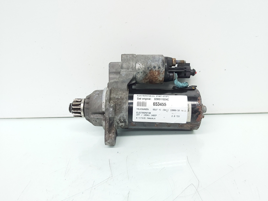 Electromotor, cod 02M911024C, VW Golf 6 (5K1), 2.0 TDI, CFF, 6 vit man (id:653455)