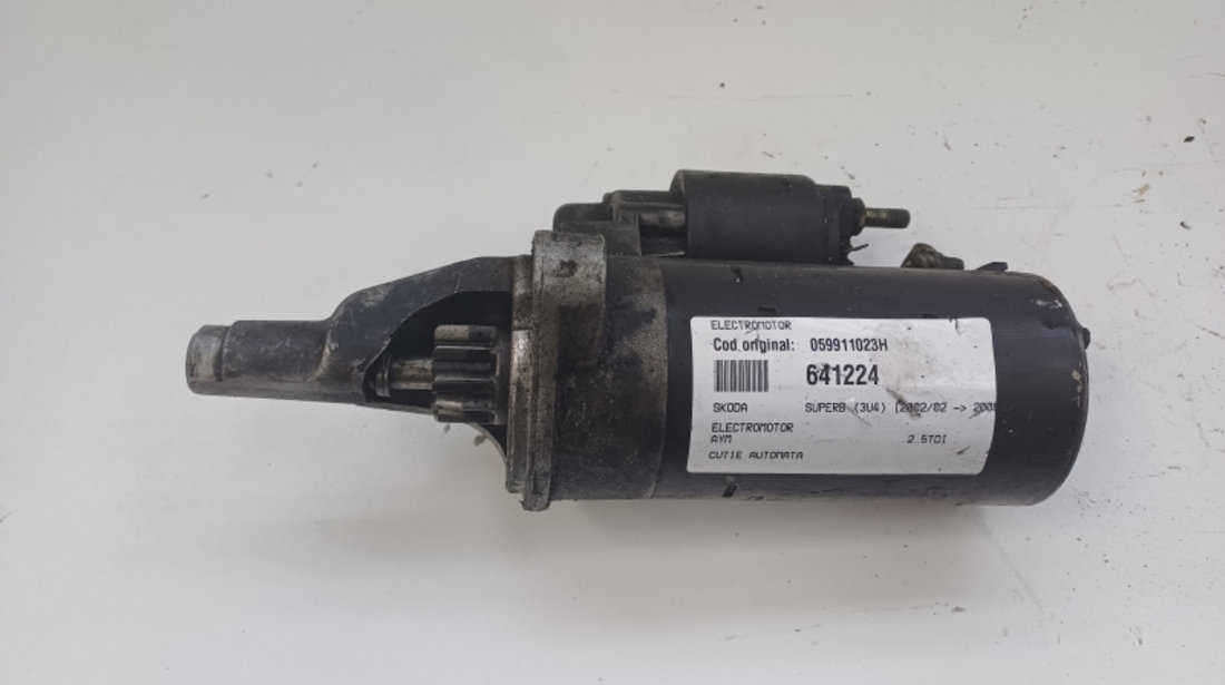 Electromotor, cod 059911023H, Audi A4 (8D2, B5), 2.5 TDI, AKN, cutie automata (idi:641224)