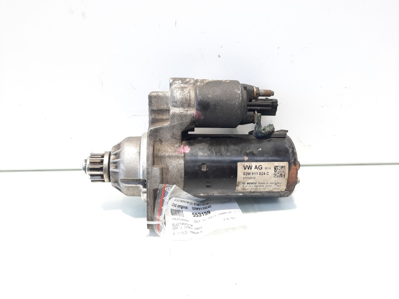 Electromotor cu Start- Stop, cod 02M911024C, Vw Golf 6 (5K1) 2.0 TDI, CFF, 6 vit man (id:553159)