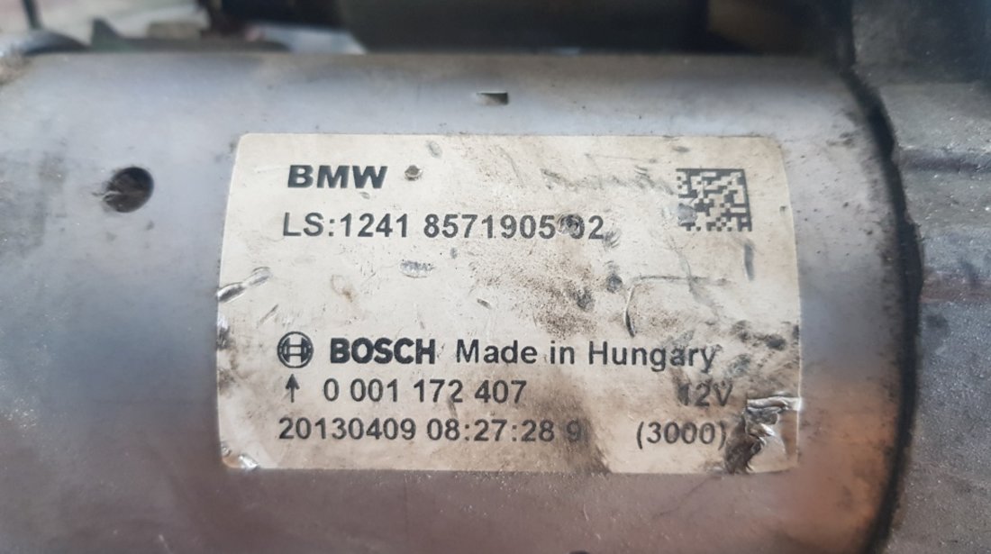 Electromotor original Bosch BMW 3 F30/F31 320d 2.0 163/184/200cp 8571905