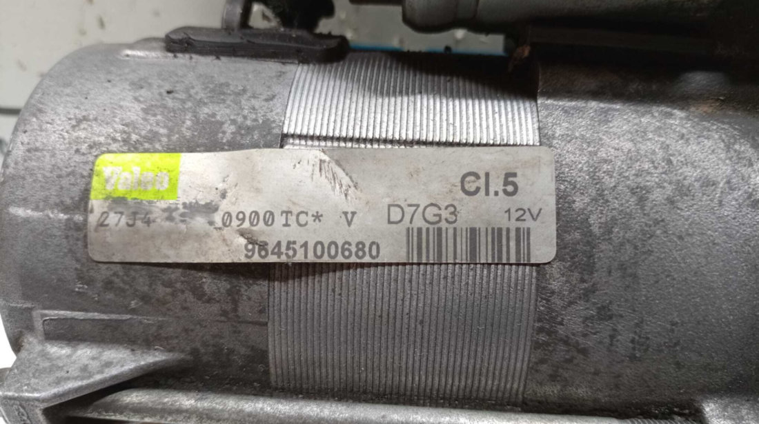 Electromotor VALEO Cu 11 Dinti Citroen C3 1.6 HDI 2002 - 2009 Cod 9645100680 [M5833]