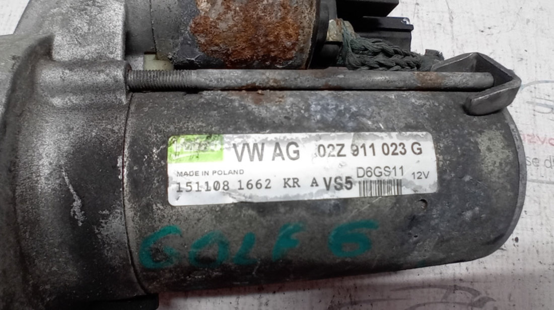 Electromotor Volkswagen Golf 6 1.4 Motorina 2009, 02Z911023G