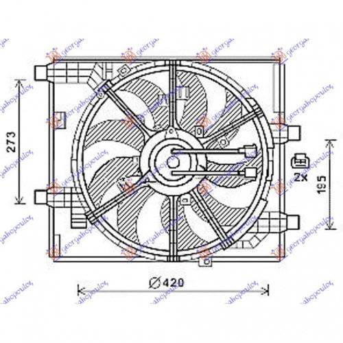 Electroventilator 1 6 Benzina () (1plug) (4pin) (380mm) - Nissan Cube 2009 , 21481-1fc5a